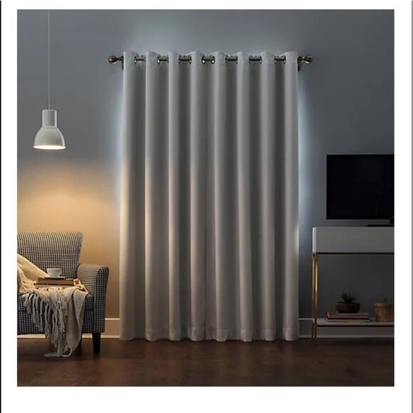 Sun Zero Theater 100% Blackout Grommet Curtain Single Panel, 52" x 120" Pearl - Picture 6 of 8